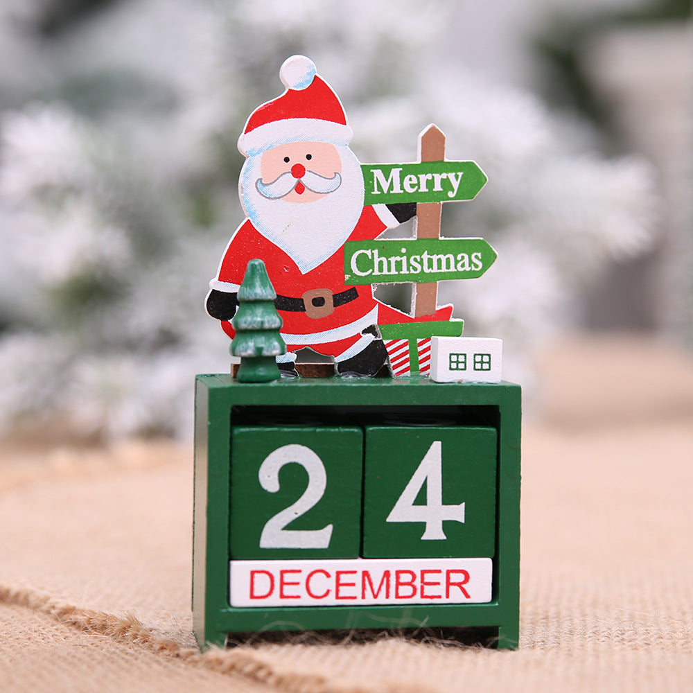Wooden Christmas Countdown Block Calendar – detail view 4