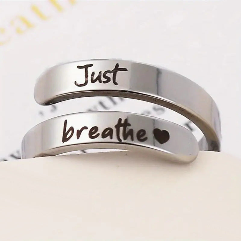 Just Breathe Spiral Heart Ring