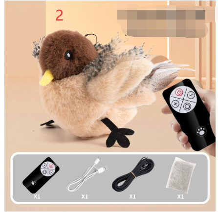 Moving Plush Bird Pet Toy