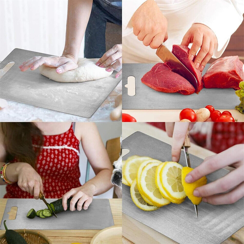 Double-Sided Stainless Steel Chopping Board – detail view 3