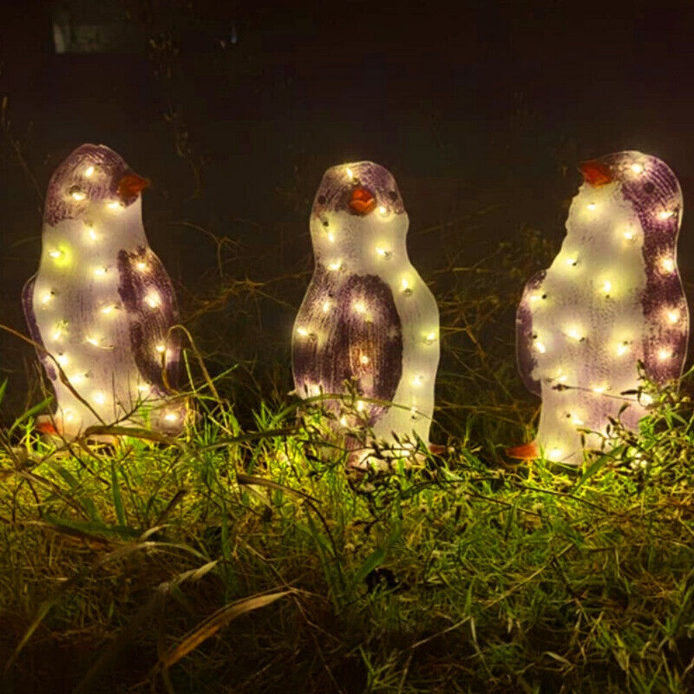 Light-Up Acrylic Penguin Trio – detail view 9