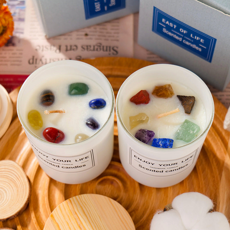 Handmade Crystal Scented Candle – detail view 5