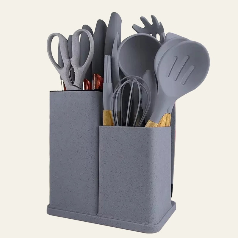 19-Piece Silicone Kitchen Utensil Set by PRYCE & KNOX