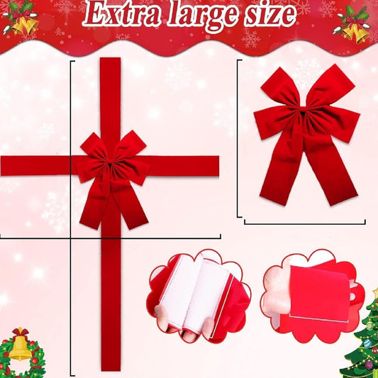 Red Christmas Door Bow Decoration