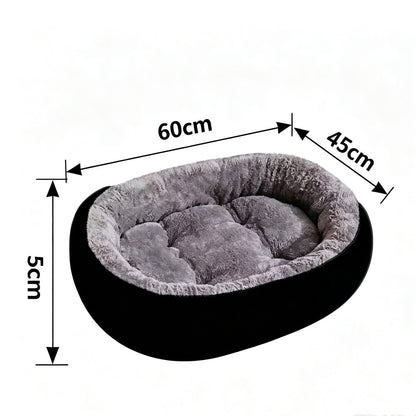 Plush Fleece Pet Basket Bed – 60 x 45cm