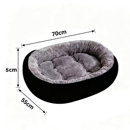 Plush Fleece Pet Basket Bed – 70 x 55cm