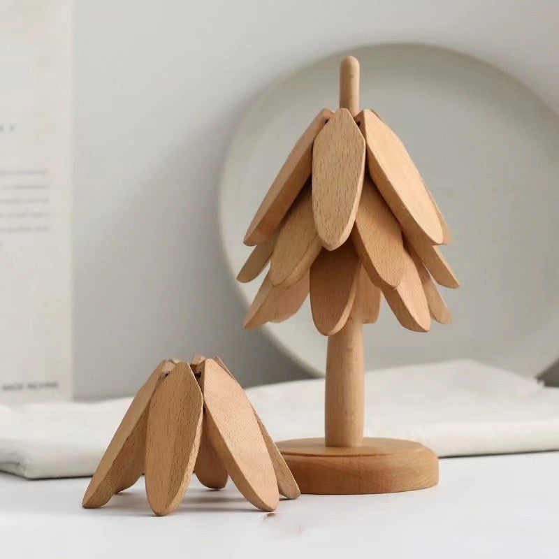 Wooden Christmas Tree Trivet Stand by PRYCE & KNOX