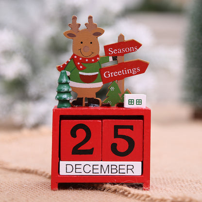 Wooden Christmas Countdown Block Calendar – detail view 3