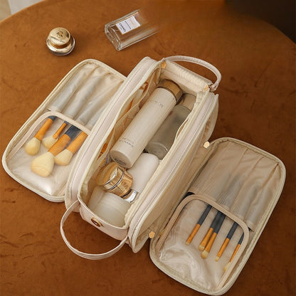 Three-Layer Vegan Leather Cosmetic Bag – detail view 9