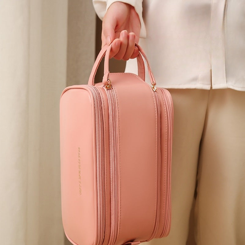 Three-Layer Vegan Leather Cosmetic Bag – detail view 1