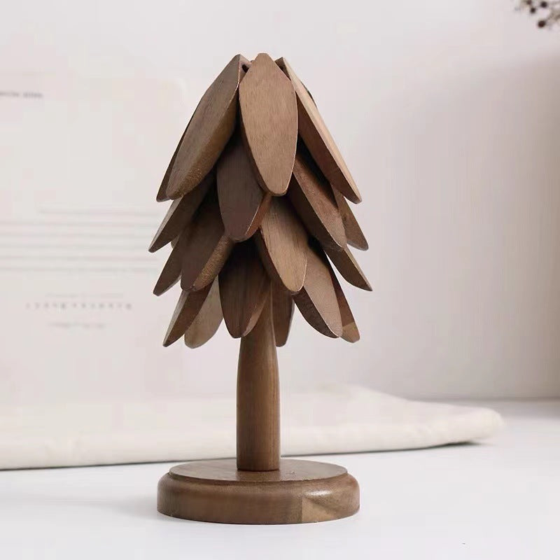 Wooden Christmas Tree Trivet Stand – detail view 2