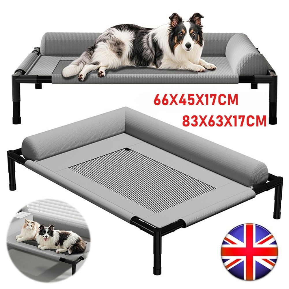 Elevated Cooling Dog Bed with Bolster by PRYCE & KNOX