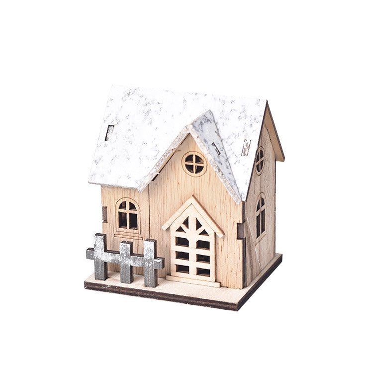 Light-Up Wooden Christmas Cottage – detail view 2