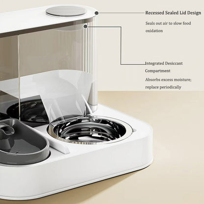 2-in-1 Cat Food and Water Station – detail view 1