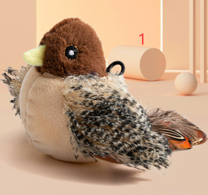 Moving Plush Bird Pet Toy