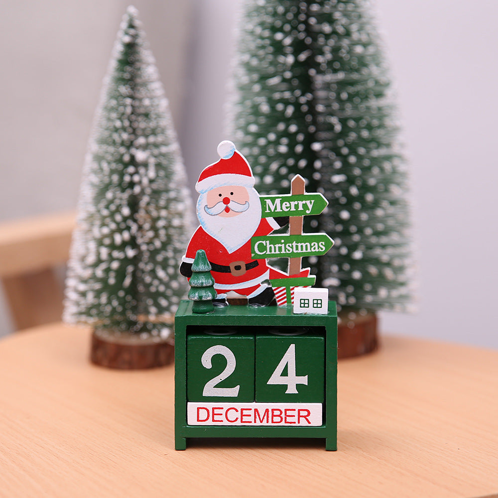 Wooden Christmas Countdown Block Calendar – detail view 1