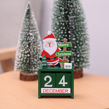 Wooden Christmas Countdown Block Calendar – detail view 1