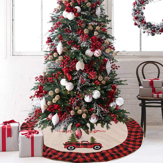 Buffalo Check Christmas Tree Skirt by PRYCE & KNOX
