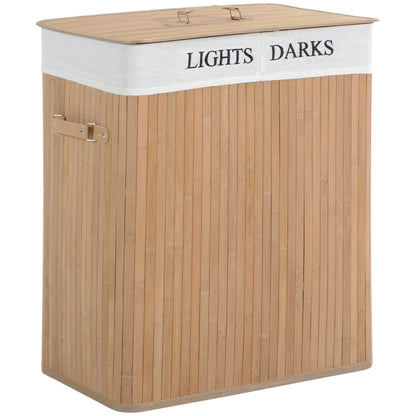 Natural Wood Laundry Hamper with Lid by PRYCE & KNOX