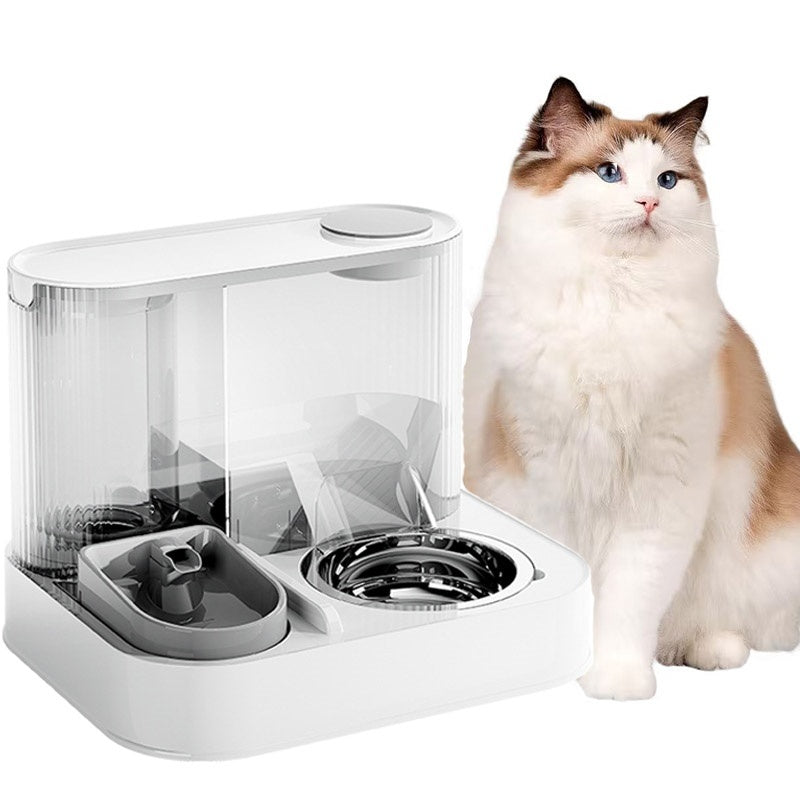 2-in-1 Cat Food and Water Station by PRYCE & KNOX