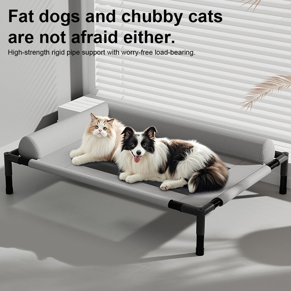Elevated Cooling Dog Bed with Bolster – detail view 5