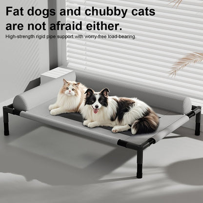 Elevated Cooling Dog Bed with Bolster – detail view 5
