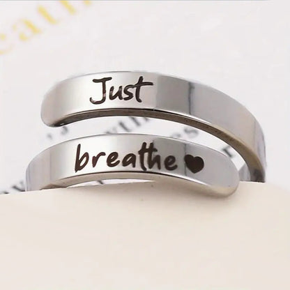 Just Breathe Spiral Heart Ring