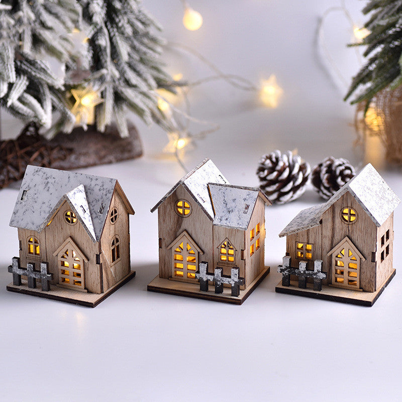 Light-Up Wooden Christmas Cottage by PRYCE & KNOX