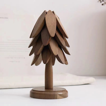 Wooden Christmas Tree Trivet Stand – detail view 4
