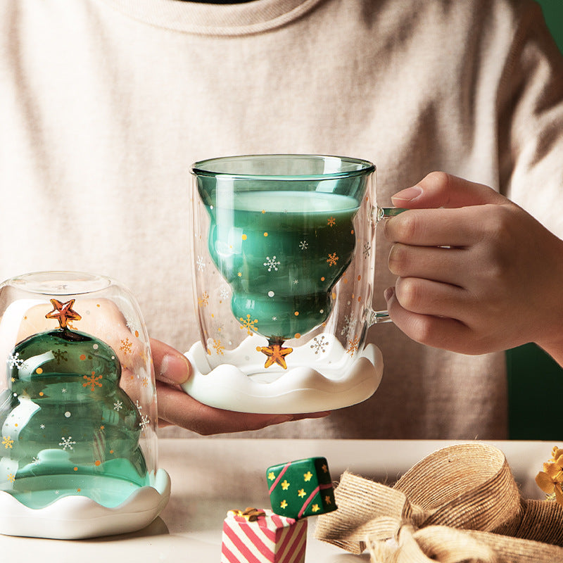 Glass Christmas Tree Double-Wall Mug – detail view 3