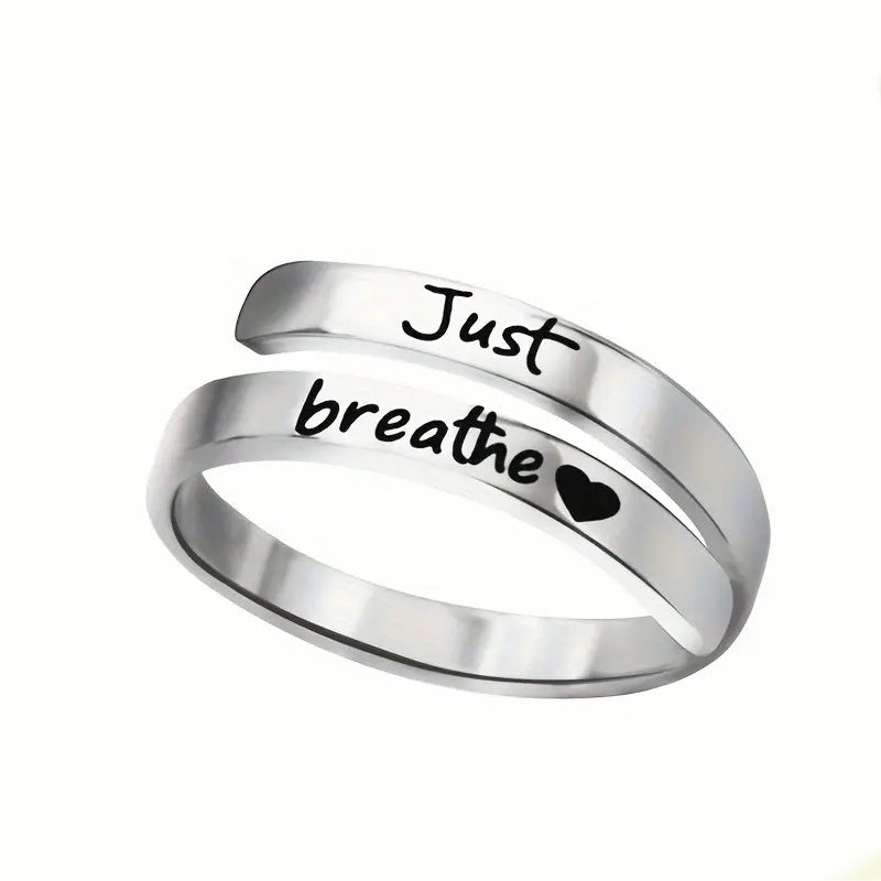 Just Breathe Spiral Heart Ring