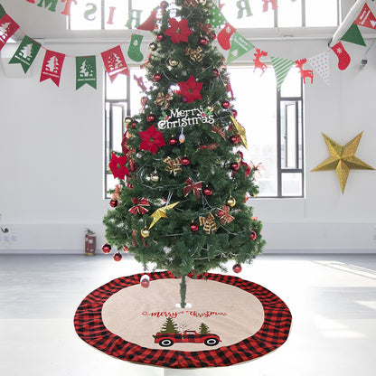 Buffalo Check Christmas Tree Skirt – detail view 1