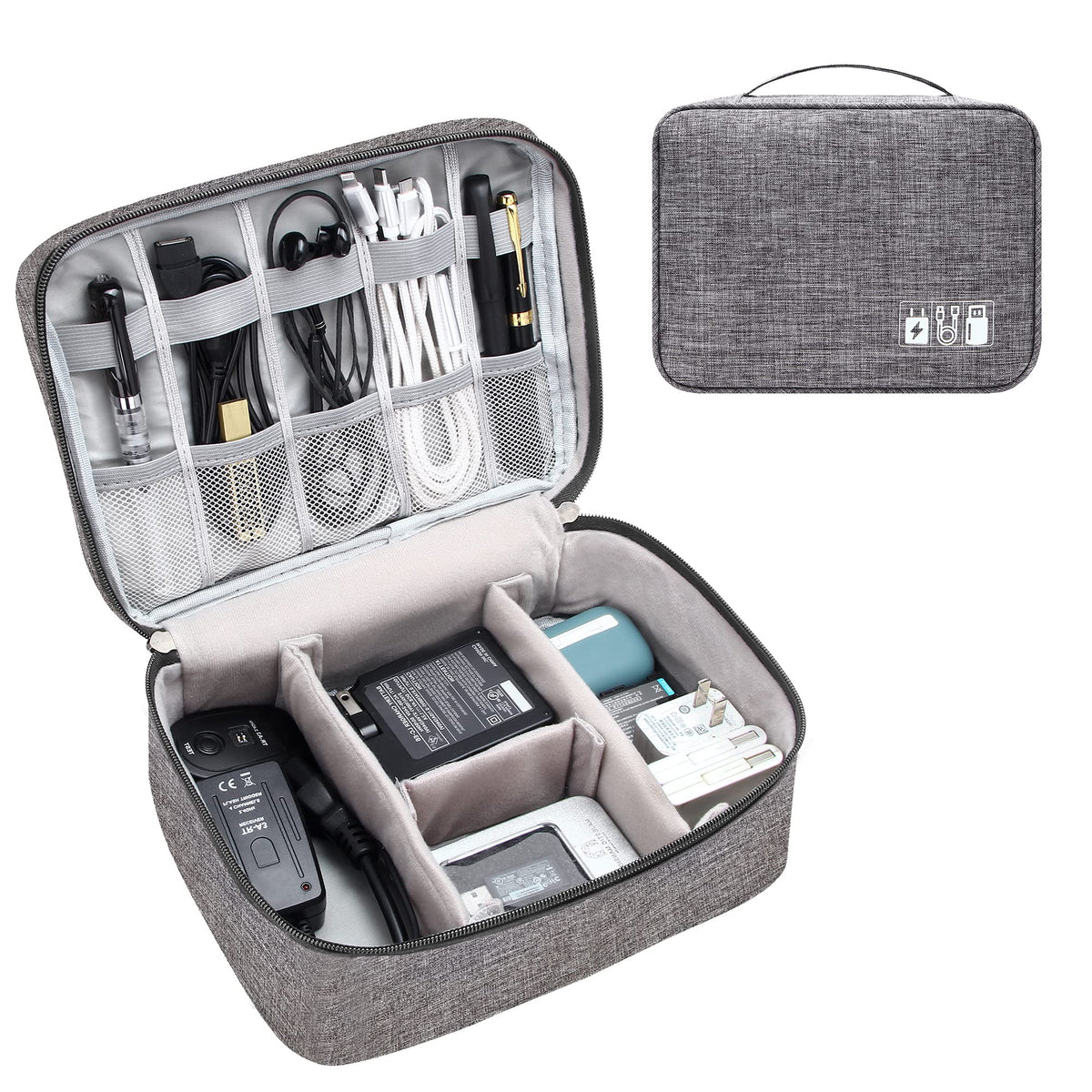 Travel Tech and Cable Organiser – grey