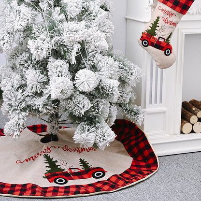 Buffalo Check Christmas Tree Skirt – detail view 2