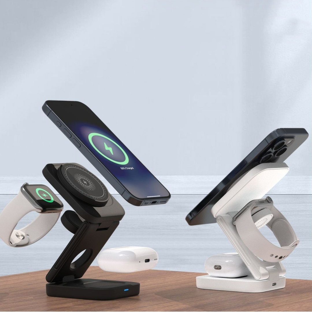 Foldable 3-in-1 Wireless Charging Station