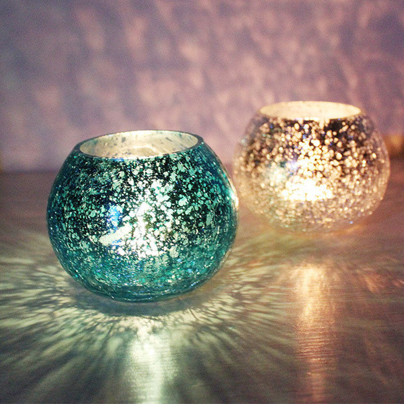 Mercury Glass Tealight Holder – detail view 2