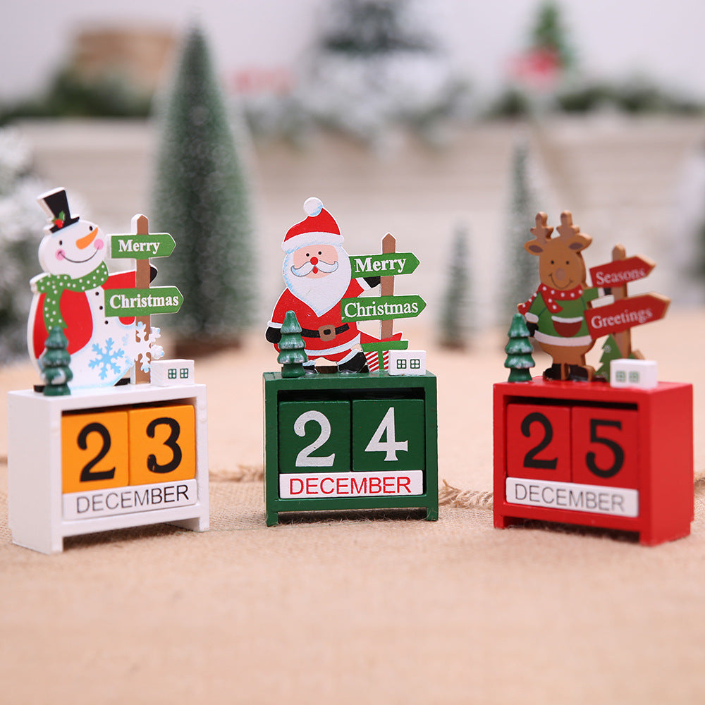 Wooden Christmas Countdown Block Calendar by PRYCE & KNOX