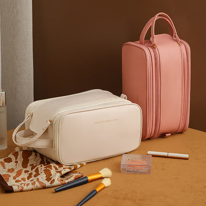Three-Layer Vegan Leather Cosmetic Bag – detail view 2