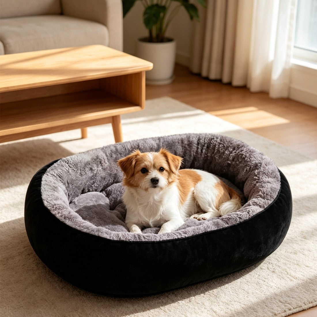 Plush Fleece Pet Basket Bed by PRYCE & KNOX