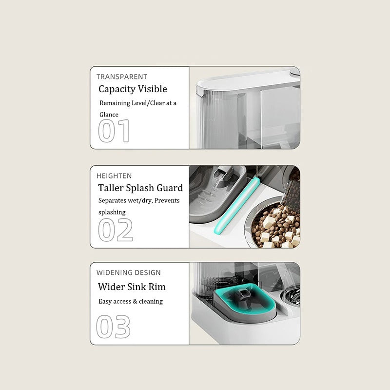 2-in-1 Cat Food and Water Station – detail view 5