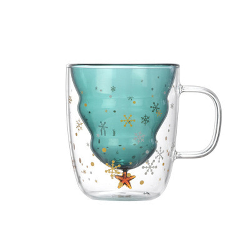 Glass Christmas Tree Double-Wall Mug – cup only