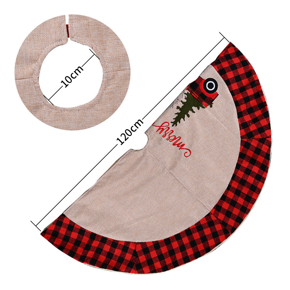 Buffalo Check Christmas Tree Skirt – detail view 3