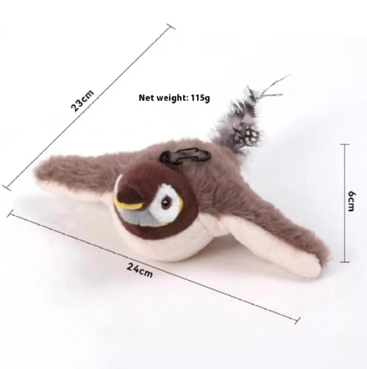 Moving Plush Bird Pet Toy