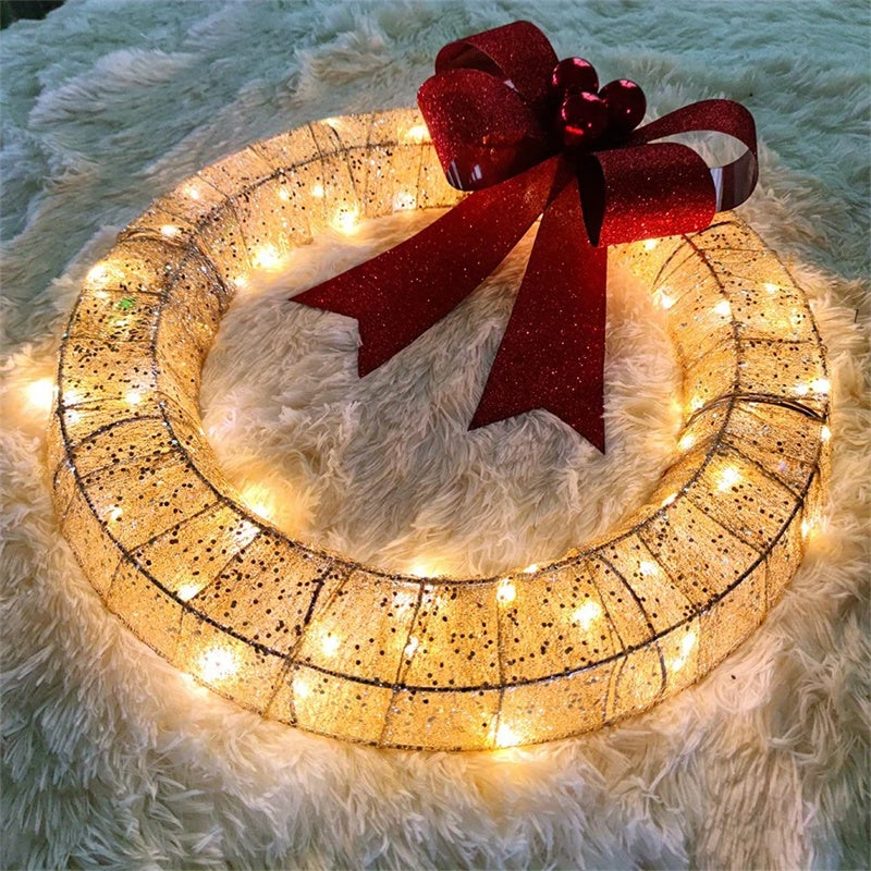 Warm-Light LED Christmas Wreath – detail view 4