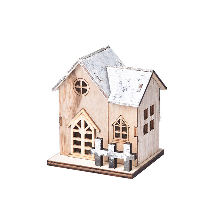 Light-Up Wooden Christmas Cottage – detail view 4