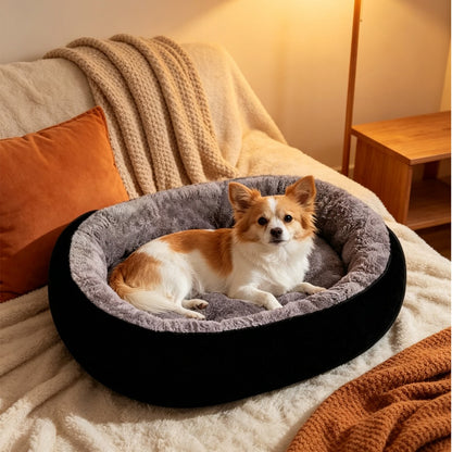 Plush Fleece Pet Basket Bed – detail view 8