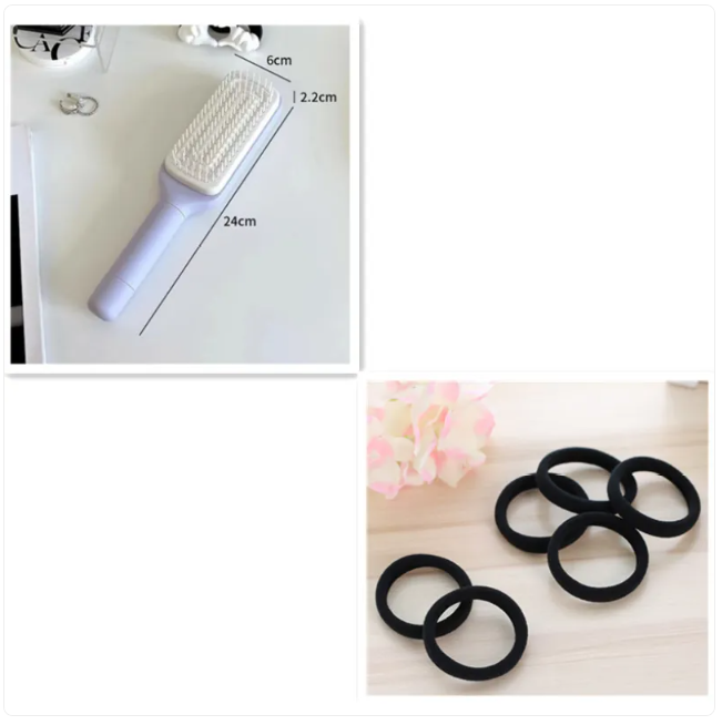 4-in-1 Self-Cleaning Hairbrush