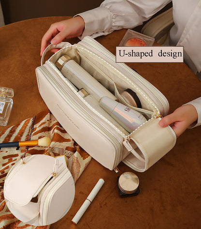 Three-Layer Vegan Leather Cosmetic Bag – detail view 7