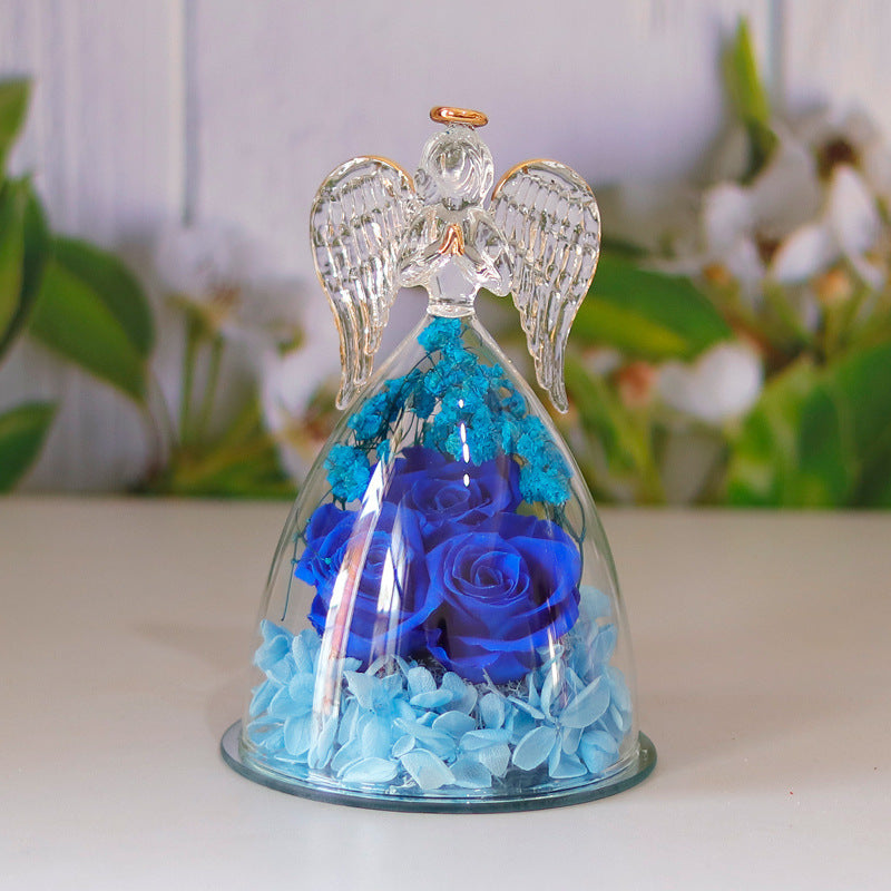 Preserved Rose Glass Angel Keepsake – detail view 5