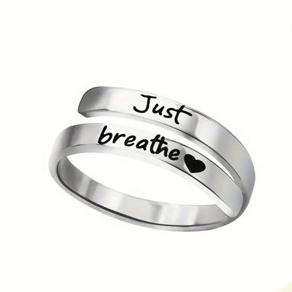 Just Breathe Spiral Heart Ring